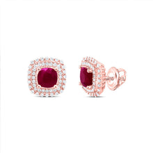 Load image into Gallery viewer, 14K Rose Gold Gift - Ready Ruby Earrings - Splendid Jewellery