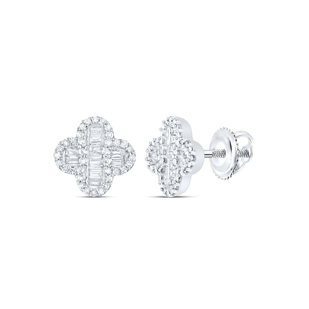 10K White Gold Diamond Earrings for Everyday Wear for Everyday Wear - Splendid Jewellery
