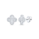 10K White Gold Diamond Earrings for Everyday Wear for Everyday Wear - Splendid Jewellery