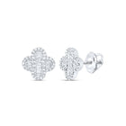 10K White Gold Diamond Earrings for Everyday Wear for Everyday Wear - Splendid Jewellery