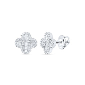 10K White Gold Diamond Earrings for Everyday Wear for Everyday Wear - Splendid Jewellery