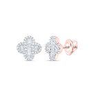 Diamond Earrings in 10K Rose Gold with Elegant Styling - Splendid Jewellery