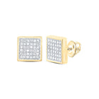 Diamond Earrings in 10K Yellow Gold with Natural Sparkle - Splendid Jewellery