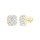 10K Yellow Gold Modern Diamond Earrings for Everyday Wear - Splendid Jewellery