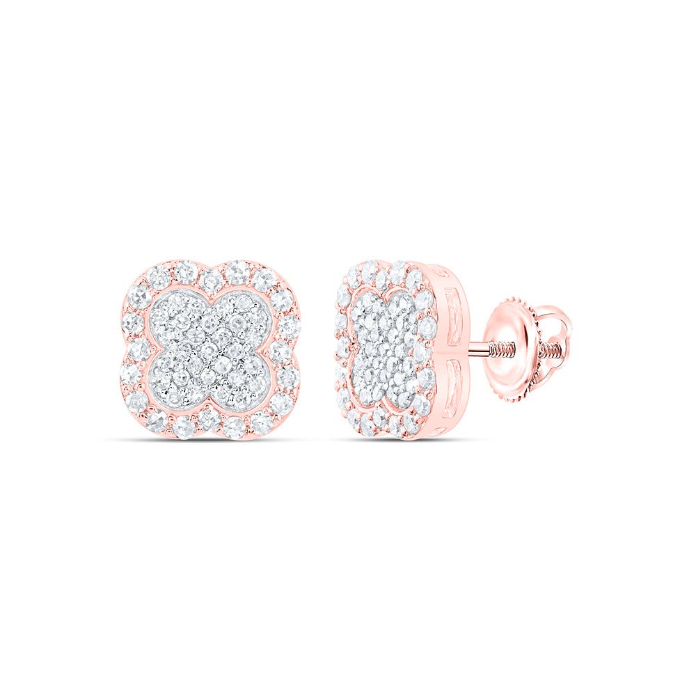10K Rose Gold Diamond Earrings for Everyday Wear with Natural Sparkle - Splendid Jewellery
