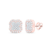 Load image into Gallery viewer, 10K Rose Gold Diamond Earrings for Everyday Wear with Natural Sparkle - Splendid Jewellery