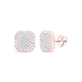 10K Rose Gold Diamond Earrings for Everyday Wear with Natural Sparkle - Splendid Jewellery