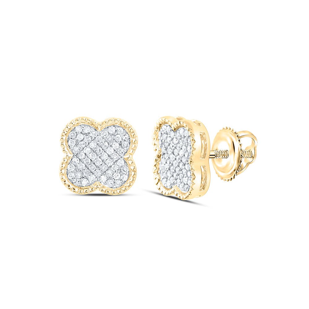 10K Yellow Gold Diamond Earrings 1/5 Cttw Gift Edition - Splendid Jewellery