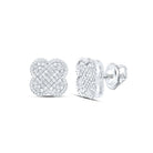 10K White Gold Luxury Diamond Earrings with Elegant Styling - Splendid Jewellery