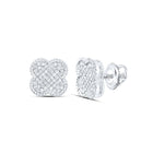 10K White Gold Luxury Diamond Earrings with Elegant Styling - Splendid Jewellery