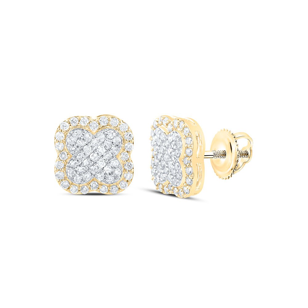 10K Yellow Gold Elegant Earrings with Diamond with Elegant Styling - Splendid Jewellery