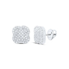 Load image into Gallery viewer, Diamond Earrings in 10K White Gold with Fine Detail - Splendid Jewellery