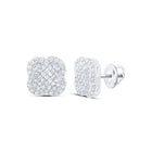 Diamond Earrings in 10K White Gold with Fine Detail - Splendid Jewellery