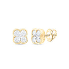 10K Yellow Gold Modern Diamond Earrings for Everyday Wear - Splendid Jewellery