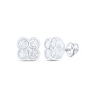 10K White Gold Diamond Earrings 1 Cttw - Splendid Jewellery