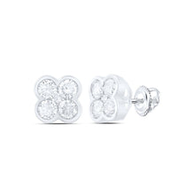Load image into Gallery viewer, 10K White Gold Diamond Earrings 1 Cttw - Splendid Jewellery