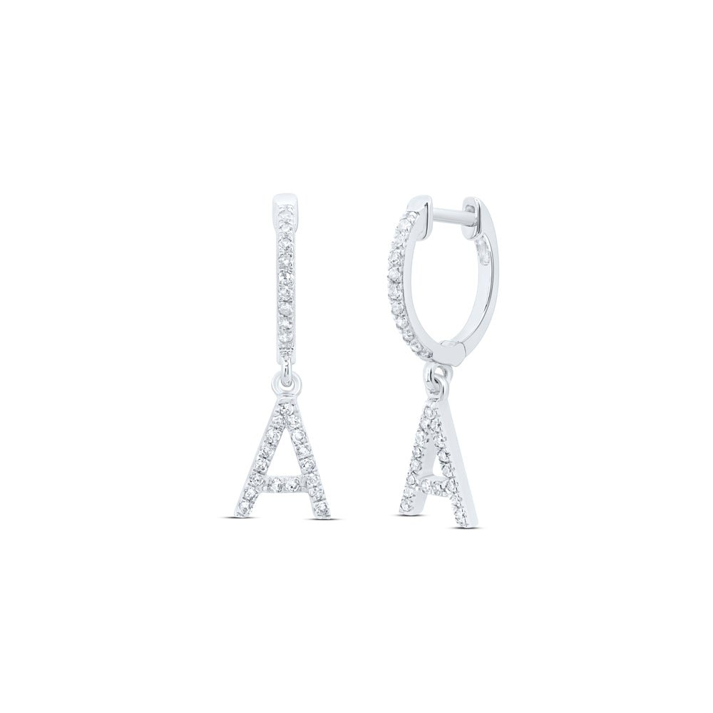 10K White Gold Elegant Earrings with Diamond with Natural Sparkle - Splendid Jewellery