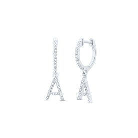 10K White Gold Elegant Earrings with Diamond with Natural Sparkle - Splendid Jewellery