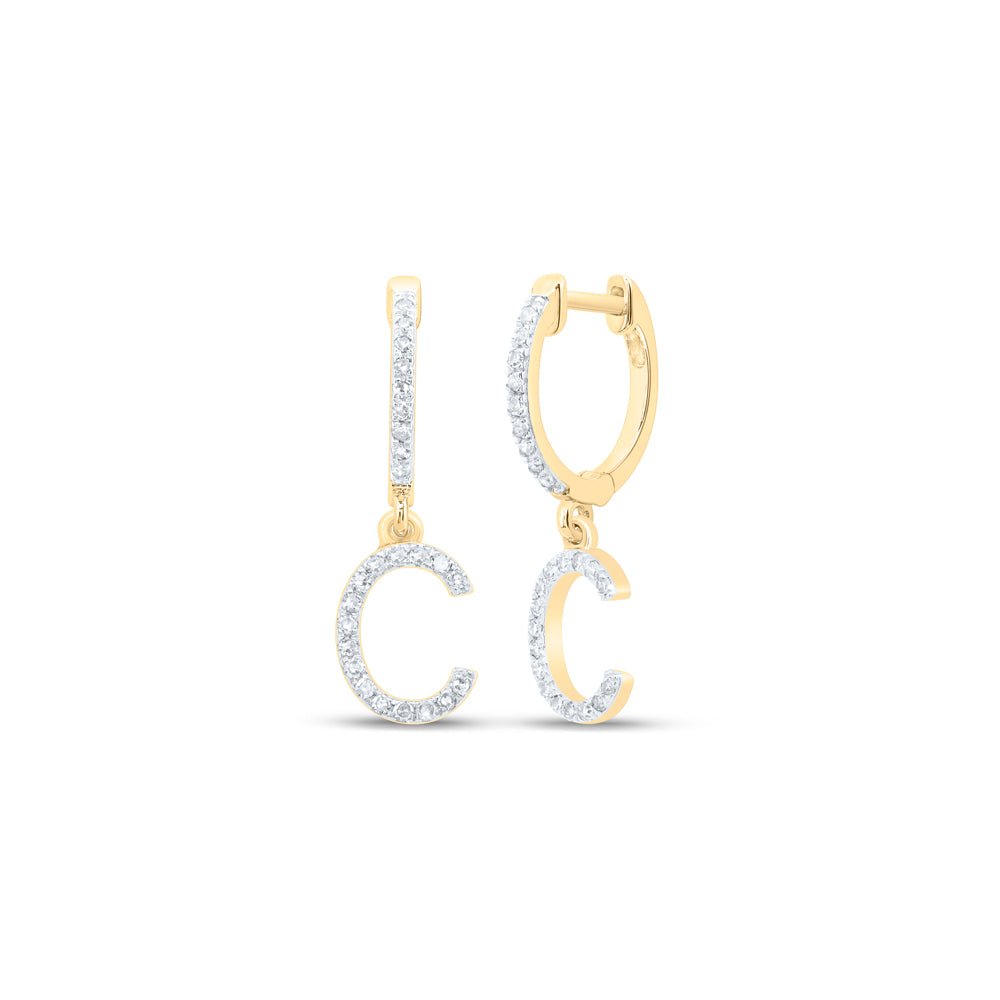 10K Yellow Gold Elegant Earrings with Diamond with Natural Sparkle - Splendid Jewellery