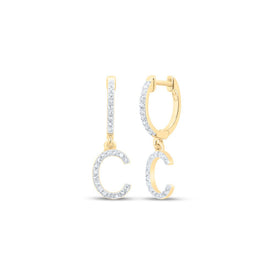 10K Yellow Gold Elegant Earrings with Diamond with Natural Sparkle - Splendid Jewellery