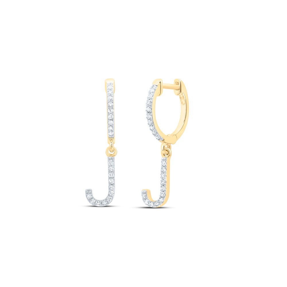 10K Yellow Gold Diamond Earrings for Everyday Wear with Fine Detail - Splendid Jewellery