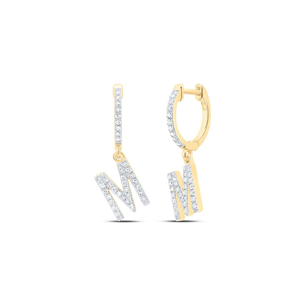 10K Yellow Gold Gift - Ready Diamond Earrings with Fine Detail - Splendid Jewellery