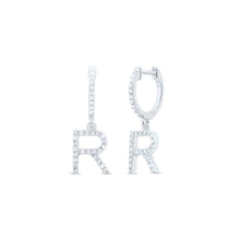Load image into Gallery viewer, 10K White Gold Diamond Earrings for Everyday Wear with Elegant Styling - Splendid Jewellery