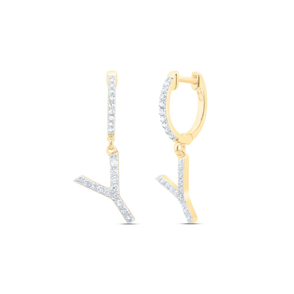 10K Yellow Gold Diamond Earrings for Everyday Wear - Splendid Jewellery