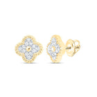 10K Yellow Gold Diamond Earrings for Everyday Wear Gift Edition - Splendid Jewellery