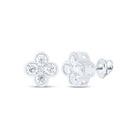 14K White Gold Diamond Earrings for Everyday Wear with Elegant Styling - Splendid Jewellery