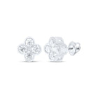 14K White Gold Diamond Earrings for Everyday Wear with Elegant Styling - Splendid Jewellery
