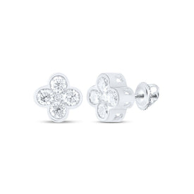 14K White Gold Diamond Earrings for Everyday Wear with Elegant Styling - Splendid Jewellery