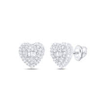 Load image into Gallery viewer, 10K White Gold Diamond Earrings for Everyday Wear with Natural Sparkle - Splendid Jewellery