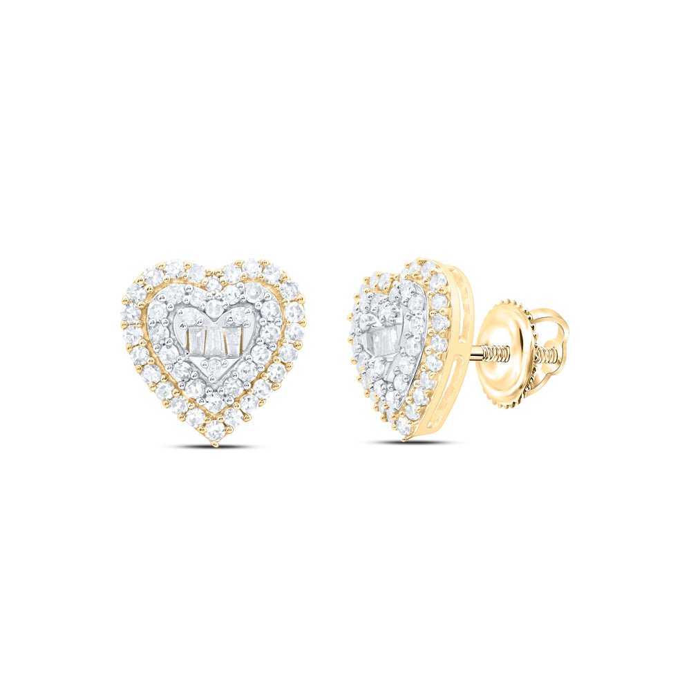 10K Yellow Gold Modern Diamond Earrings with Natural Sparkle - Splendid Jewellery