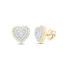 10K Yellow Gold Modern Diamond Earrings with Natural Sparkle - Splendid Jewellery