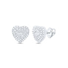 10K White Gold Luxury Diamond Stud Earrings with Elegant Styling - Splendid Jewellery