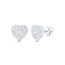Load image into Gallery viewer, 10K White Gold Luxury Diamond Stud Earrings with Elegant Styling - Splendid Jewellery