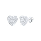 10K White Gold Luxury Diamond Stud Earrings with Elegant Styling - Splendid Jewellery