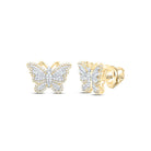 Diamond Earrings in 10K Yellow Gold with Elegant Styling - Splendid Jewellery