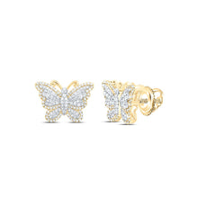 Load image into Gallery viewer, Diamond Earrings in 10K Yellow Gold with Elegant Styling - Splendid Jewellery