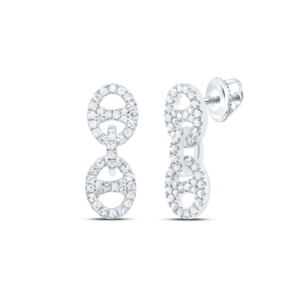 Diamond Earrings in 10K White Gold with Natural Sparkle - Splendid Jewellery