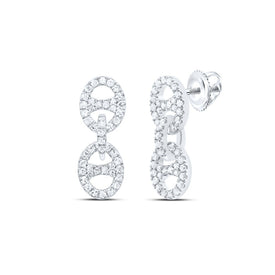 Diamond Earrings in 10K White Gold with Natural Sparkle - Splendid Jewellery
