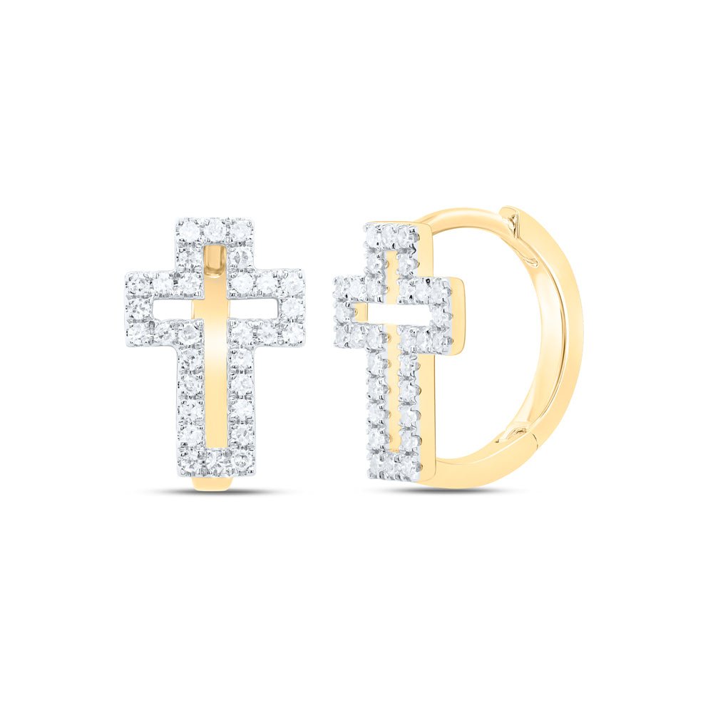 Diamond Hoop Earrings 1/3 Cttw with Elegant Styling - Splendid Jewellery