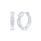 10K White Gold Luxury Diamond Hoop Earrings - Splendid Jewellery
