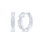 10K White Gold Luxury Diamond Hoop Earrings - Splendid Jewellery