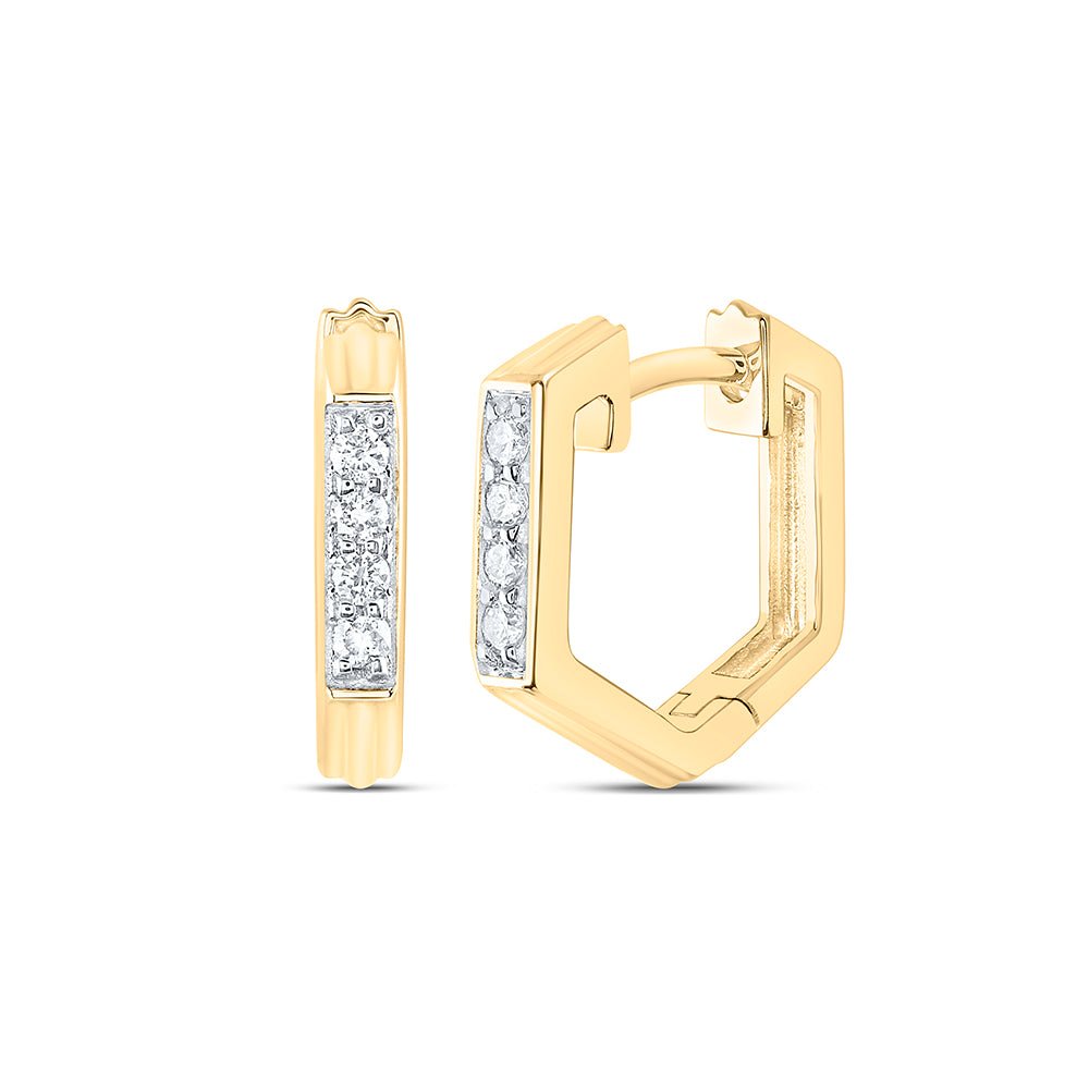 Diamond Hoop Earrings 1/8 Cttw - Splendid Jewellery