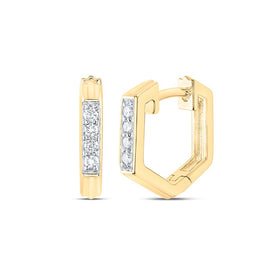 Diamond Hoop Earrings 1/8 Cttw - Splendid Jewellery
