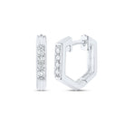 10K White Gold Luxury Diamond Hoop Earrings Gift Edition - Splendid Jewellery