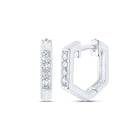 10K White Gold Luxury Diamond Hoop Earrings Gift Edition - Splendid Jewellery