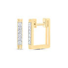10K Yellow Gold Diamond Hoop Earrings 1/5 Cttw - Splendid Jewellery